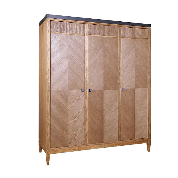 (5.2.2) Шкаф для одежды "Фокстрот" 33B ромб (дуб натуральный/бетон) от интернет-магазина СиВер